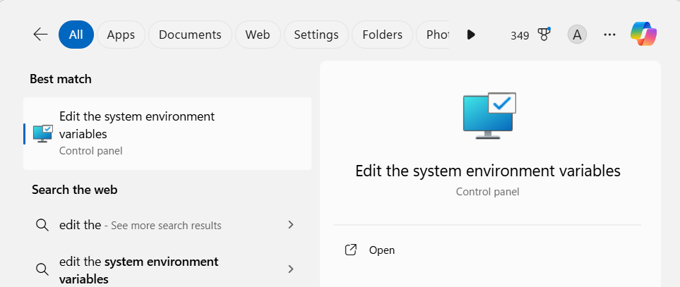 Buscando variáveis de ambiente no Windows