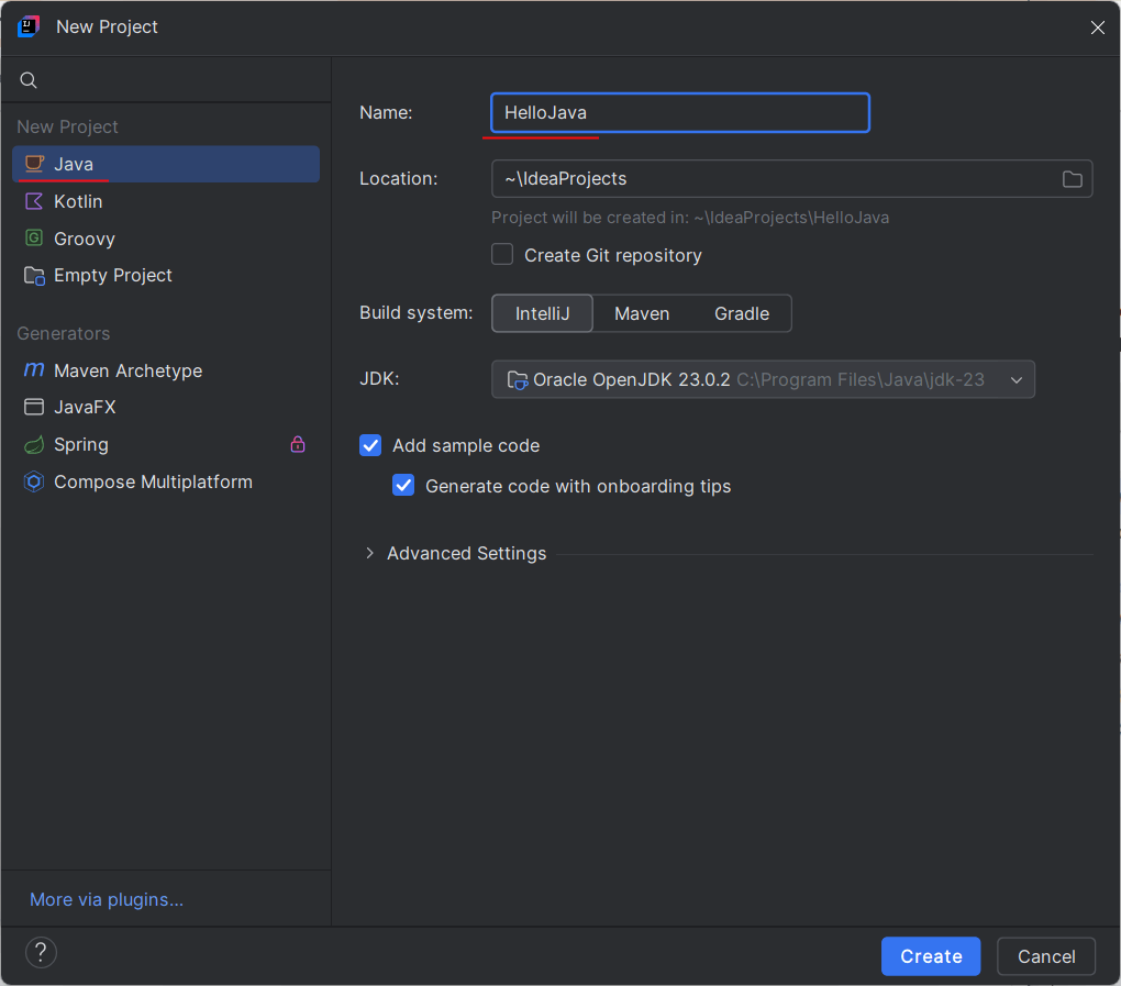 Configuração do projeto no IntelliJ IDEA