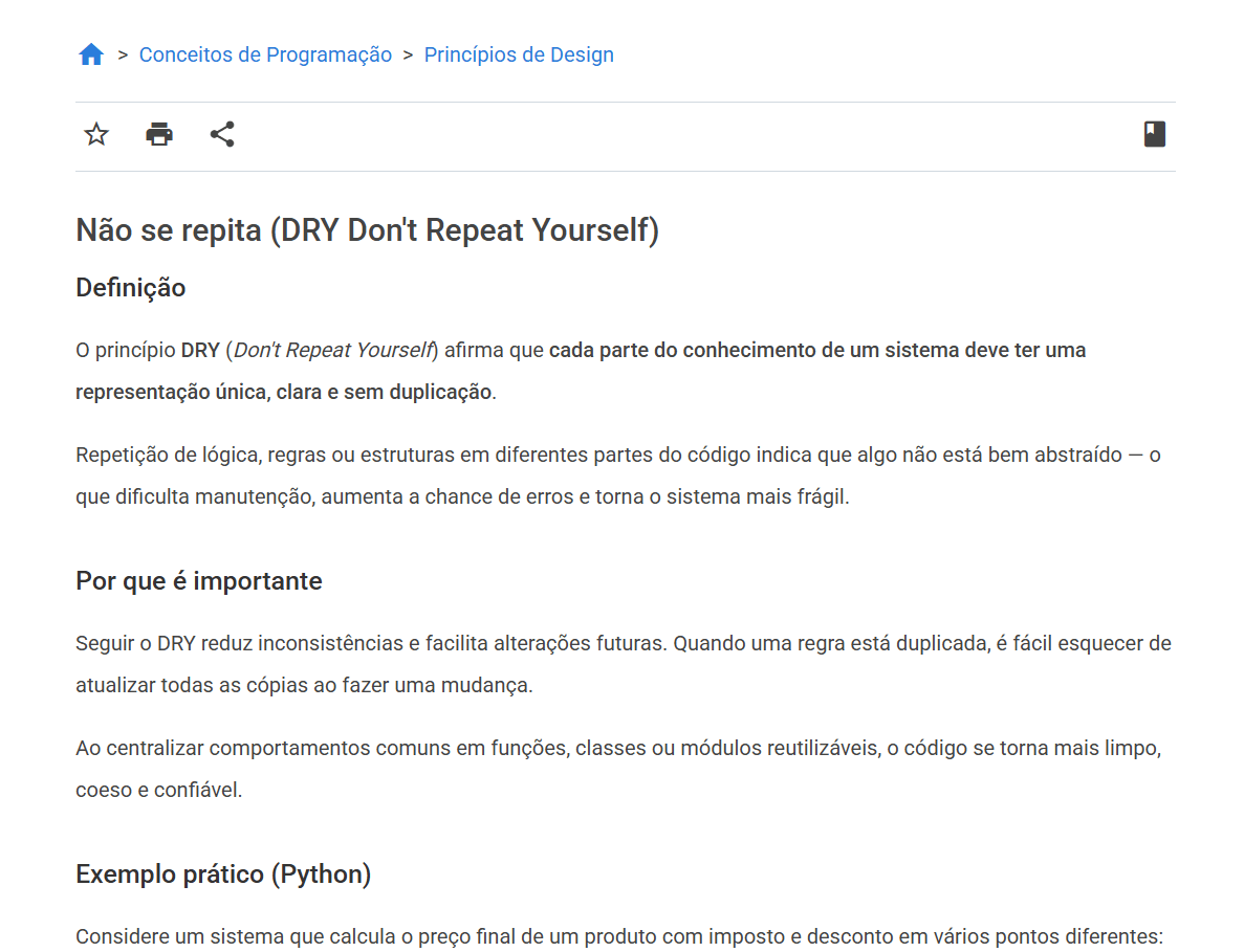 O conceito DRY (Don't Repeat Yourself)