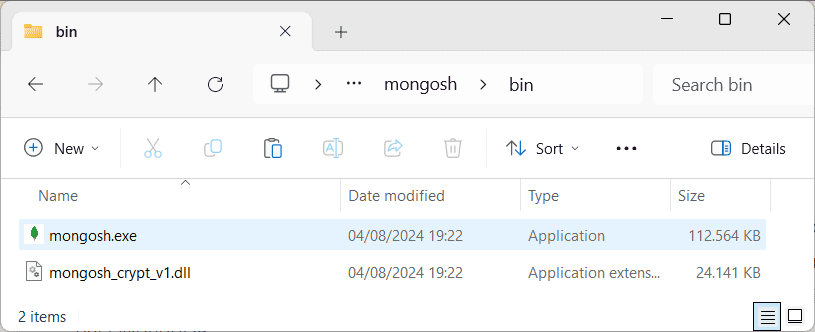 Aplicações do cliente MongoDB Shell