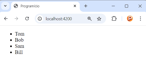 Diretiva ngFor em Angular