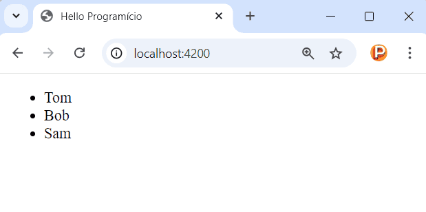 Estrutura @for com track em Angular
