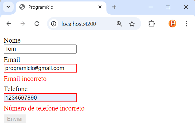 Reactive Forms em Angular