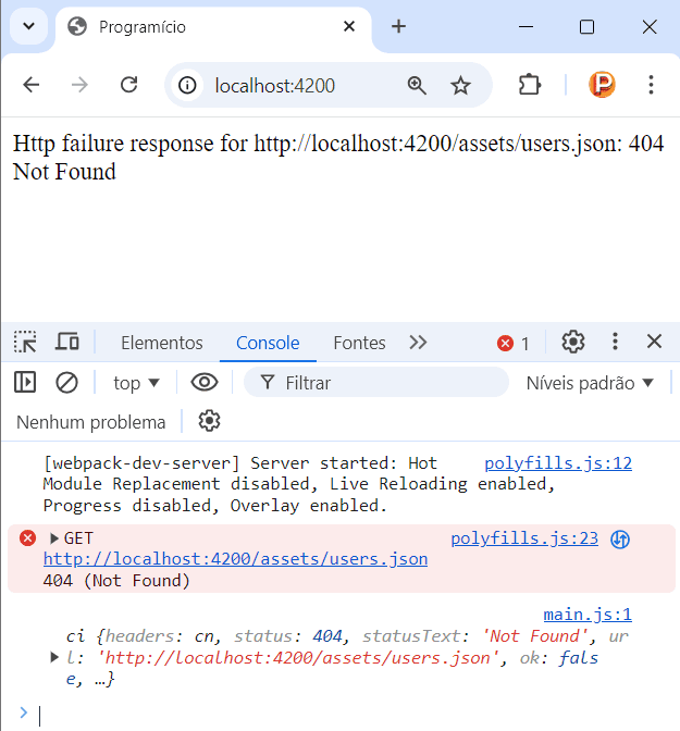Tratando erros em Angular