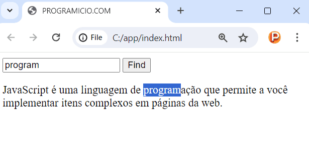 A função find em JavaScript