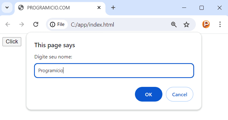 A função prompt em JavaScript