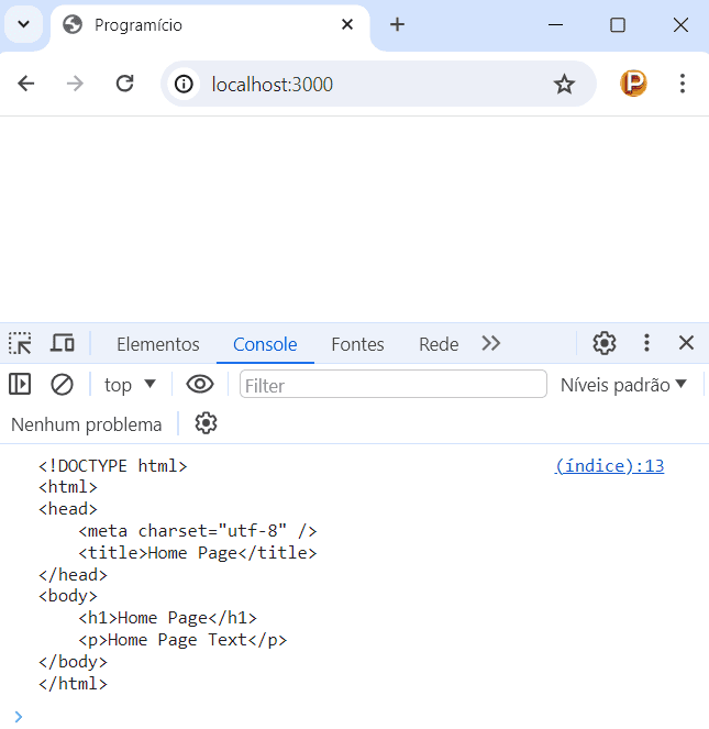 Obtendo Código HTML em Requisição AJAX com XMLHttpRequest em JavaScript