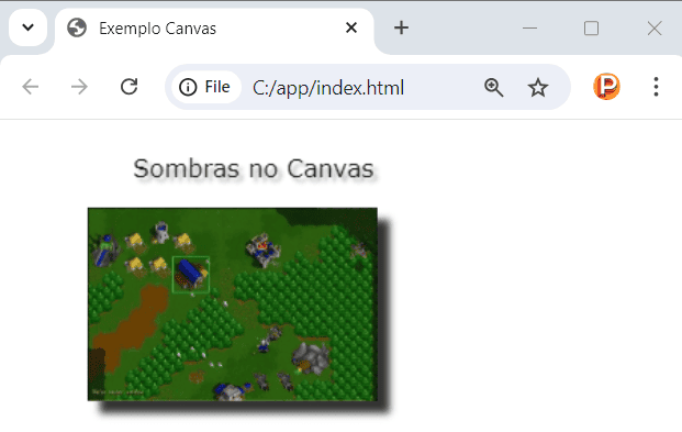 Sombras no canvas em JavaScript