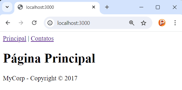 Arquivos de layout no Handlebars no Express em Node.js