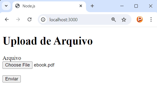 Carregando um arquivo em Node.js