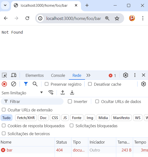 Método sendStatus em Express em Node.js