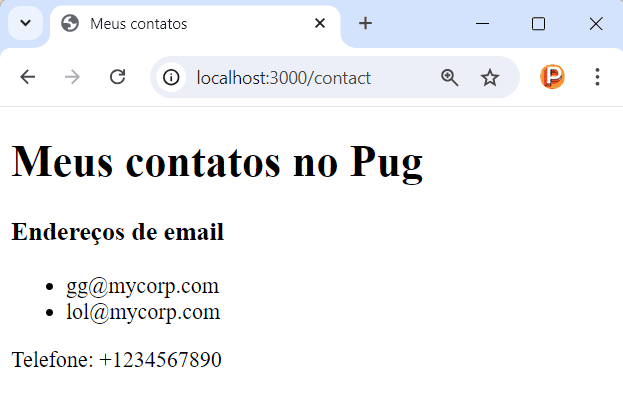 Template Engine Pug em Express e Node.js