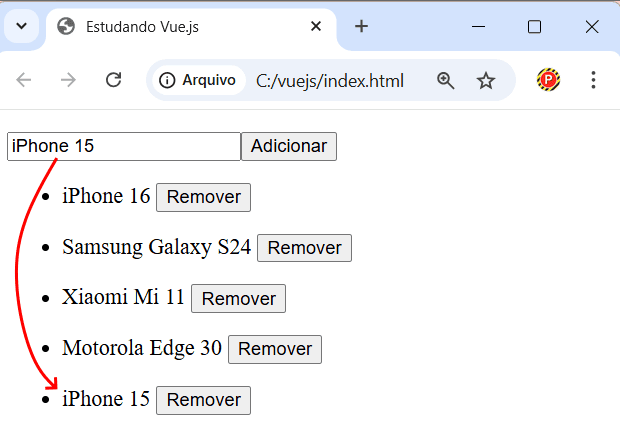 Adicionando e Removendo Elementos de Arrays em Vue.js