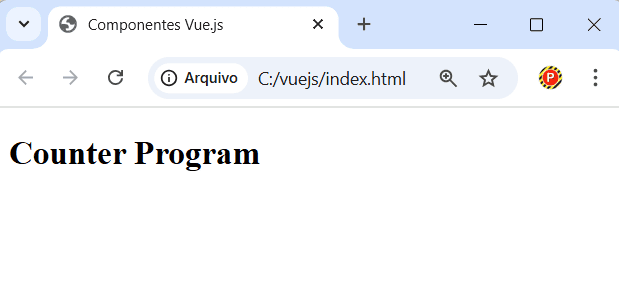 Exemplo de dados de componente em Vue.js