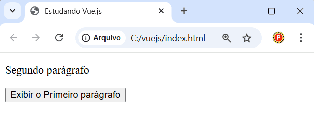 Exemplo de renderização condicional com elemento invisível