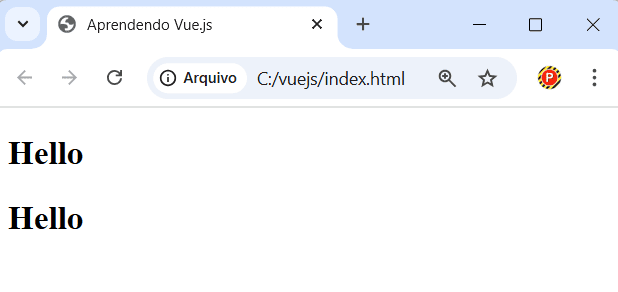 Exemplo de renderização de componentes