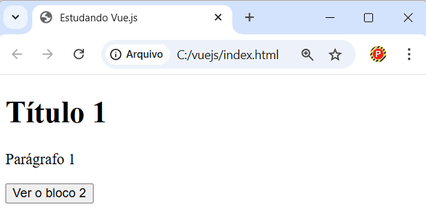 Exemplo de uso de template em Vue.js