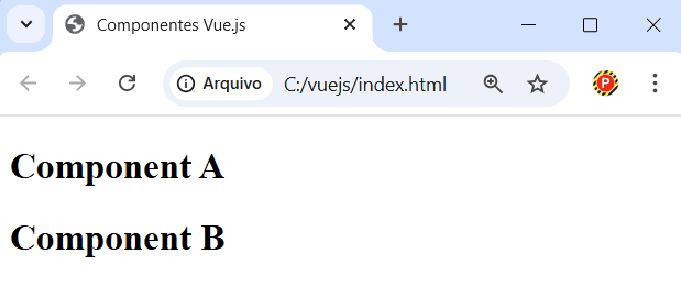 Registrando componentes em Vue.js