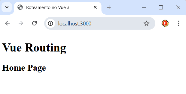 Aplicação com roteamento no Vue.js