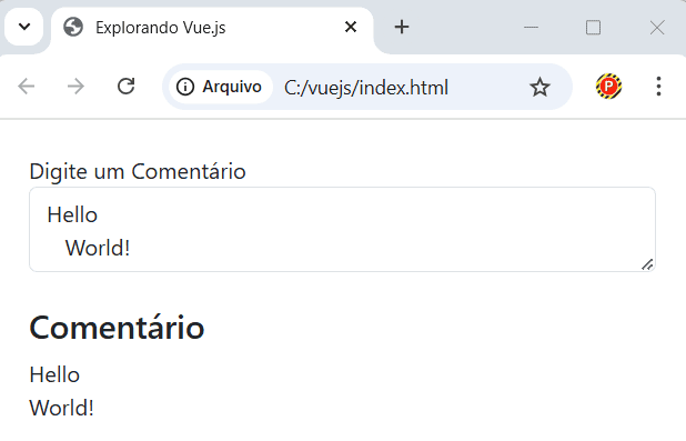 Uso de v-model com textarea